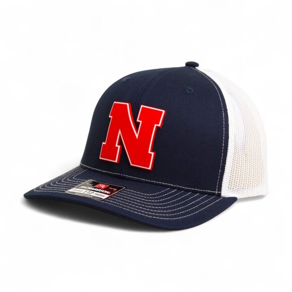 Nebraska Cornhuskers Scarlet 3D Snapback Trucker Hat- Navy/ White - Picture 1 of 3